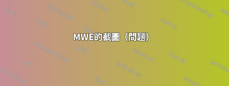 MWE的截圖（問題）