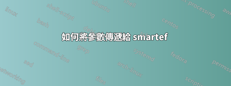 如何將參數傳遞給 smartef