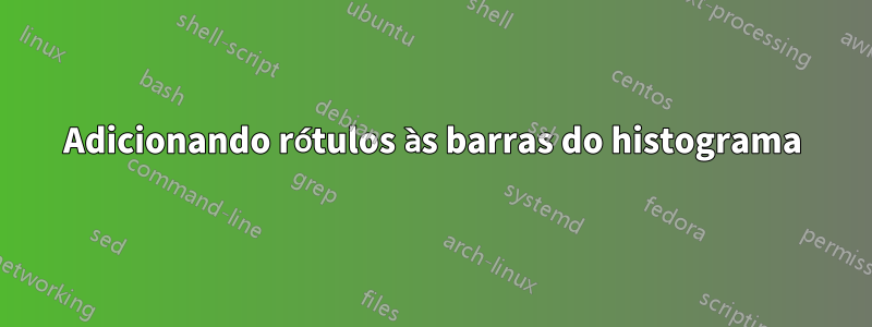 Adicionando rótulos às barras do histograma