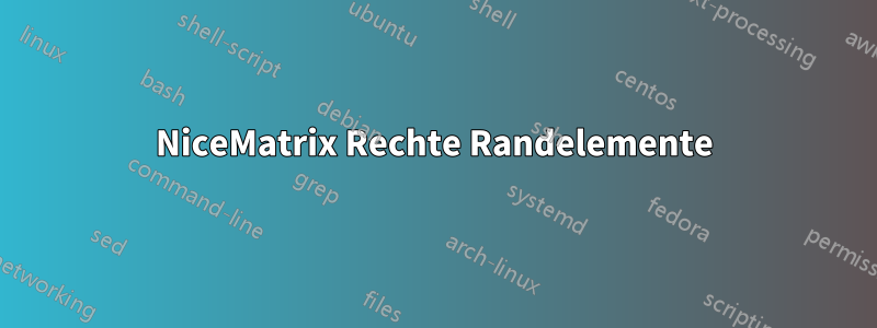 NiceMatrix Rechte Randelemente