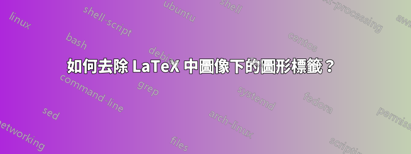 如何去除 LaTeX 中圖像下的圖形標籤？ 