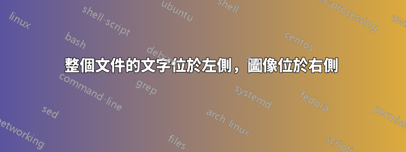 整個文件的文字位於左側，圖像位於右側