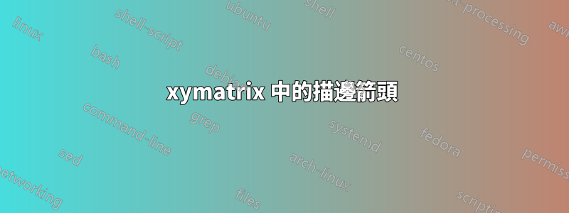 xymatrix 中的描邊箭頭