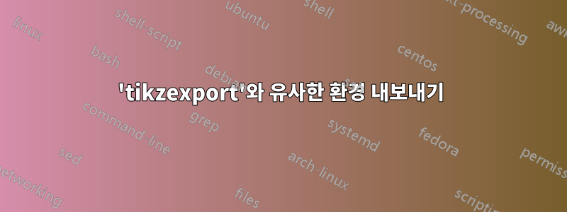 'tikzexport'와 유사한 환경 내보내기