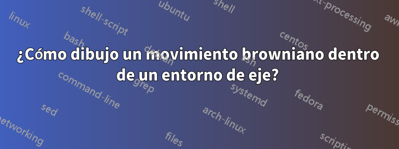 ¿Cómo dibujo un movimiento browniano dentro de un entorno de eje?