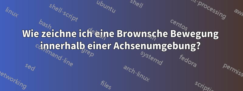 Wie zeichne ich eine Brownsche Bewegung innerhalb einer Achsenumgebung?