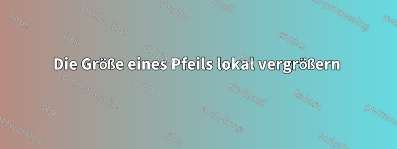 Die Größe eines Pfeils lokal vergrößern