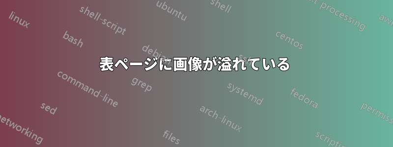 表ページに画像が溢れている