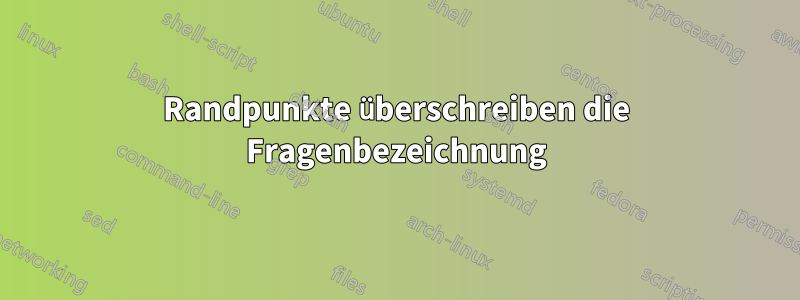 Randpunkte überschreiben die Fragenbezeichnung