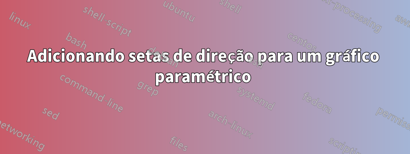 Adicionando setas de direção para um gráfico paramétrico