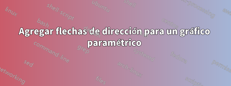 Agregar flechas de dirección para un gráfico paramétrico