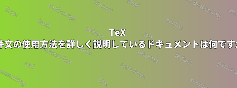 TeX 条件文の使用方法を詳しく説明しているドキュメントは何ですか?