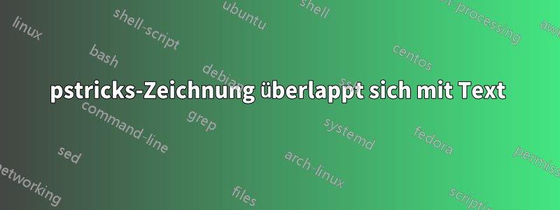 pstricks-Zeichnung überlappt sich mit Text