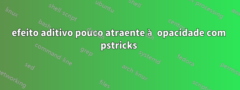 efeito aditivo pouco atraente à opacidade com pstricks