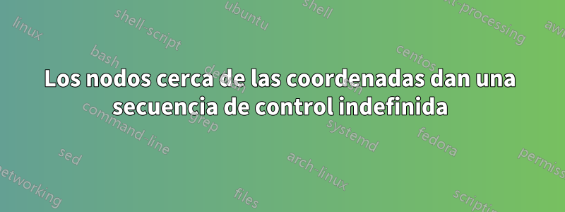 Los nodos cerca de las coordenadas dan una secuencia de control indefinida