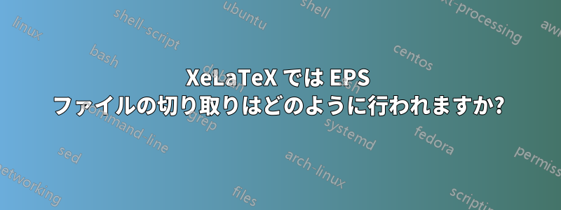 XeLaTeX では EPS ファイルの切り取りはどのように行われますか?