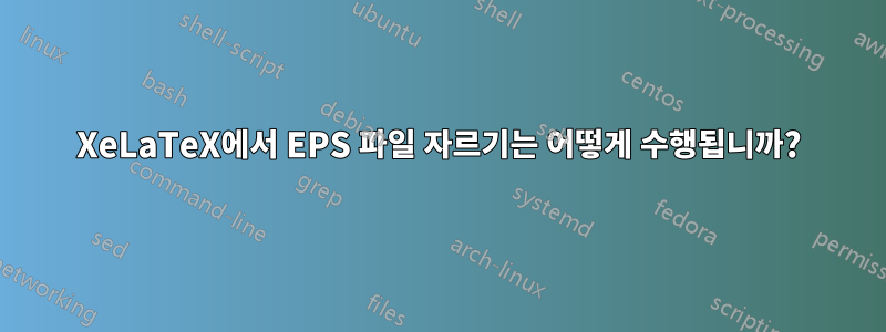 XeLaTeX에서 EPS 파일 자르기는 어떻게 수행됩니까?