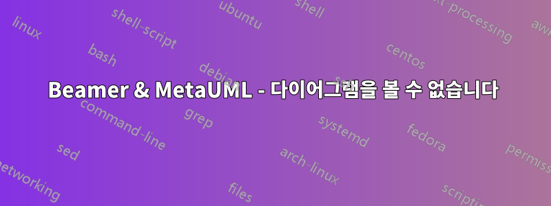 Beamer & MetaUML - 다이어그램을 볼 수 없습니다