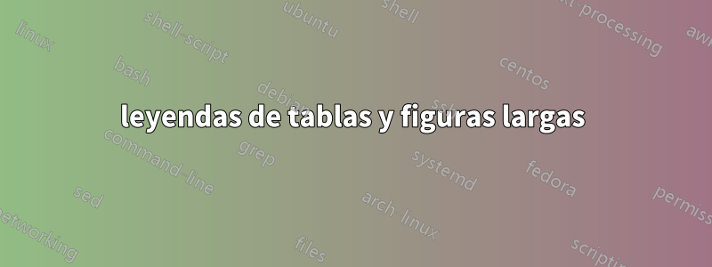 leyendas de tablas y figuras largas