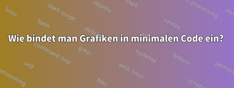 Wie bindet man Grafiken in minimalen Code ein?