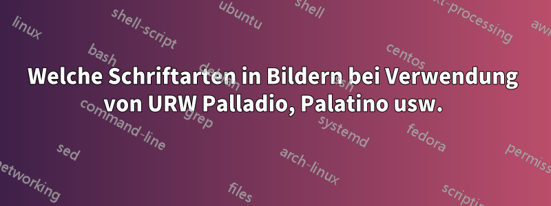 Welche Schriftarten in Bildern bei Verwendung von URW Palladio, Palatino usw.