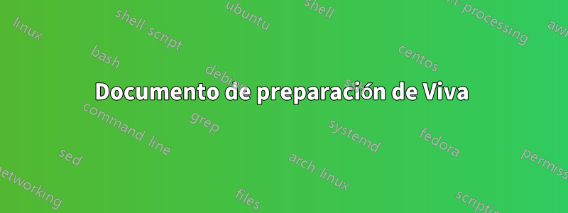 Documento de preparación de Viva