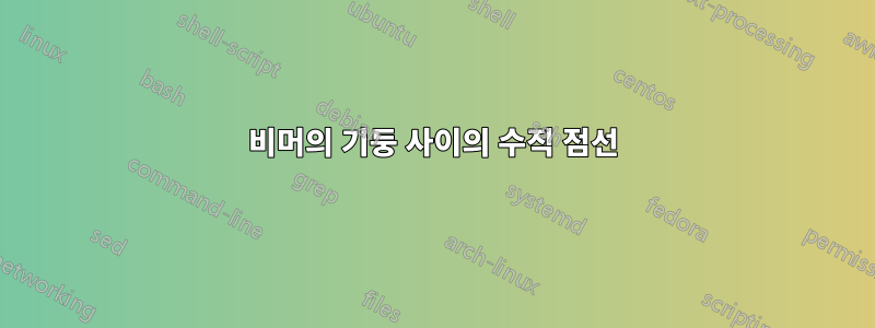 비머의 기둥 사이의 수직 점선
