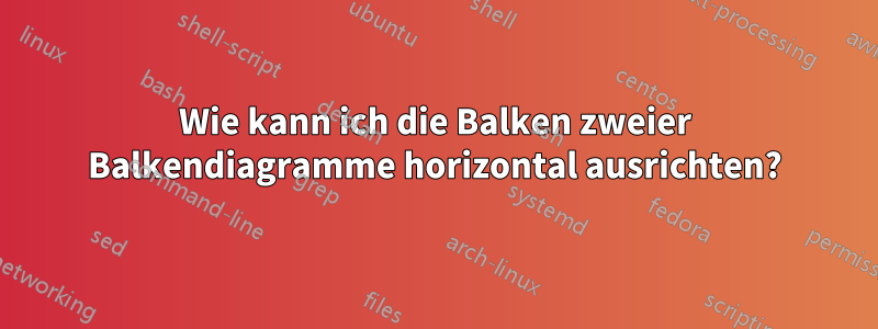 Wie kann ich die Balken zweier Balkendiagramme horizontal ausrichten?