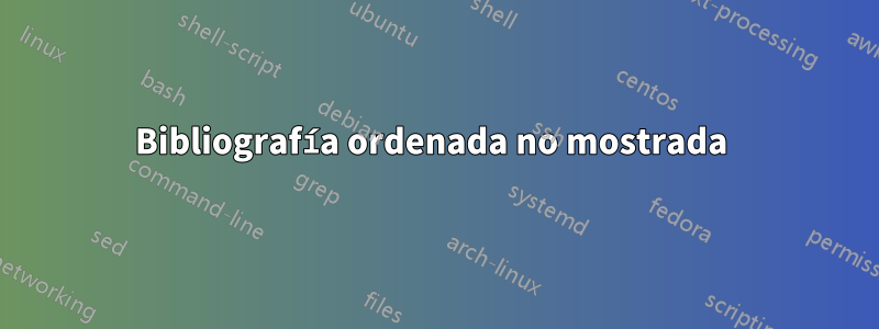 Bibliografía ordenada no mostrada 
