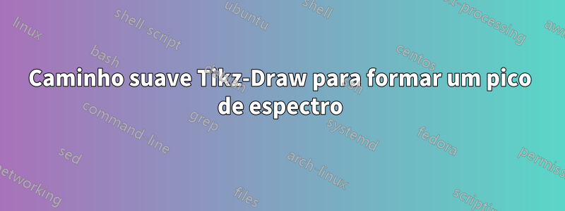 Caminho suave Tikz-Draw para formar um pico de espectro