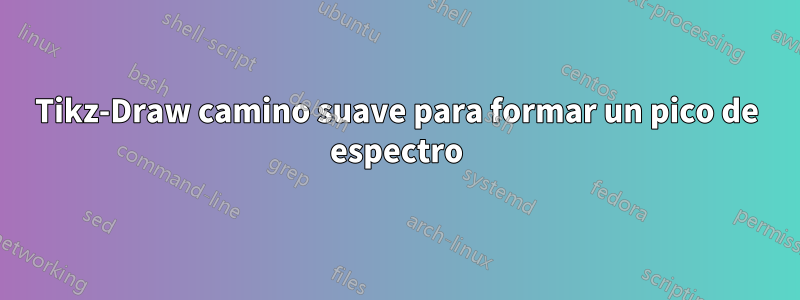 Tikz-Draw camino suave para formar un pico de espectro