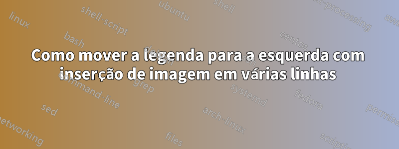 Como mover a legenda para a esquerda com inserção de imagem em várias linhas