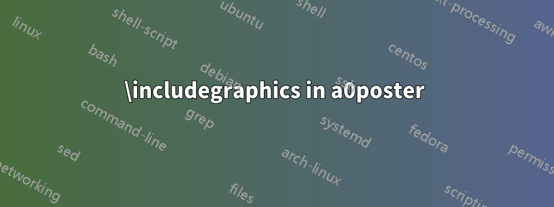 \includegraphics in a0poster