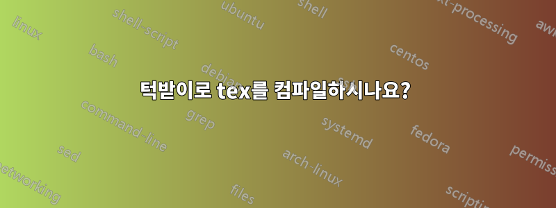 턱받이로 tex를 컴파일하시나요?