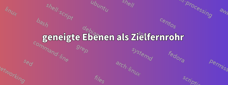 geneigte Ebenen als Zielfernrohr