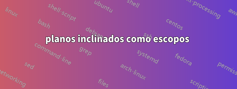 planos inclinados como escopos