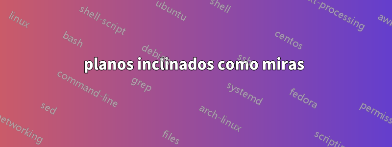 planos inclinados como miras