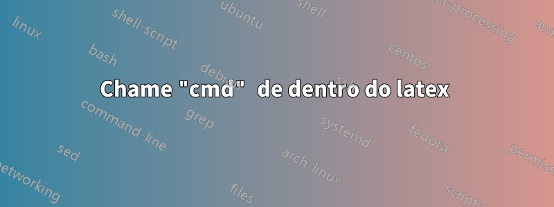 Chame "cmd" de dentro do latex