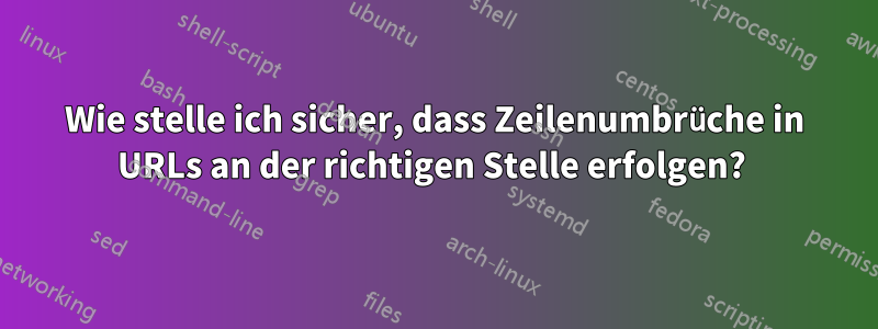 Wie stelle ich sicher, dass Zeilenumbrüche in URLs an der richtigen Stelle erfolgen? 