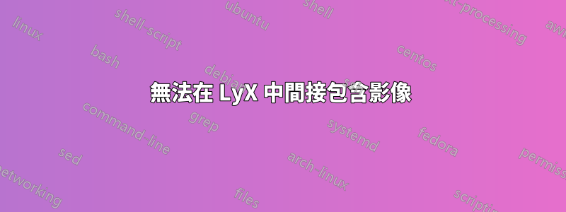 無法在 LyX 中間接包含影像