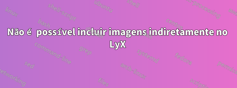 Não é possível incluir imagens indiretamente no LyX