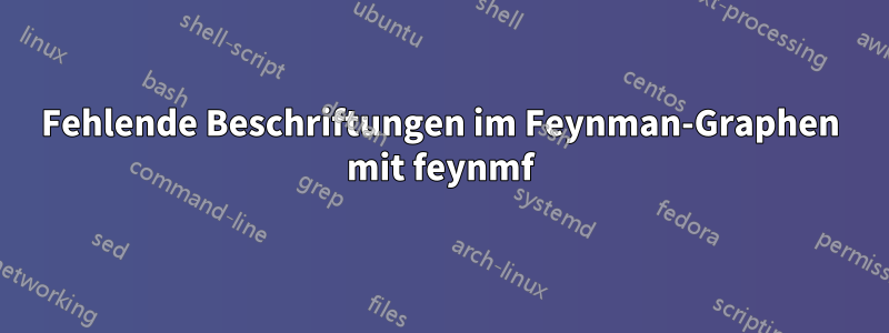 Fehlende Beschriftungen im Feynman-Graphen mit feynmf