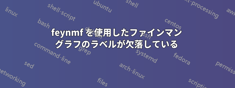 feynmf を使用したファインマン グラフのラベルが欠落している