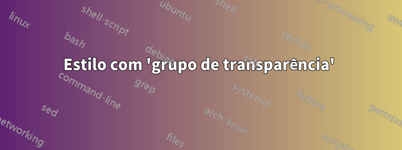 Estilo com 'grupo de transparência'