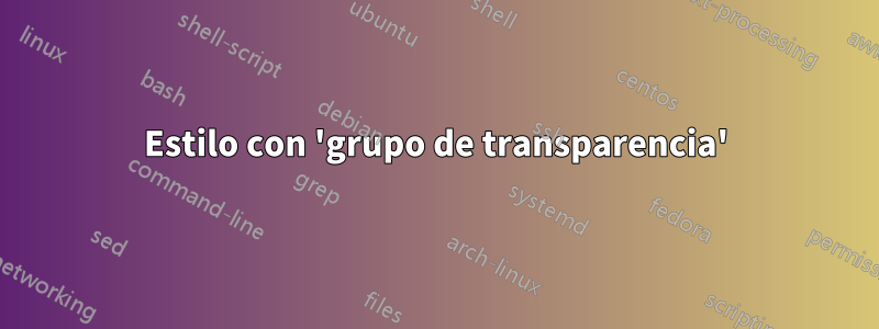 Estilo con 'grupo de transparencia'