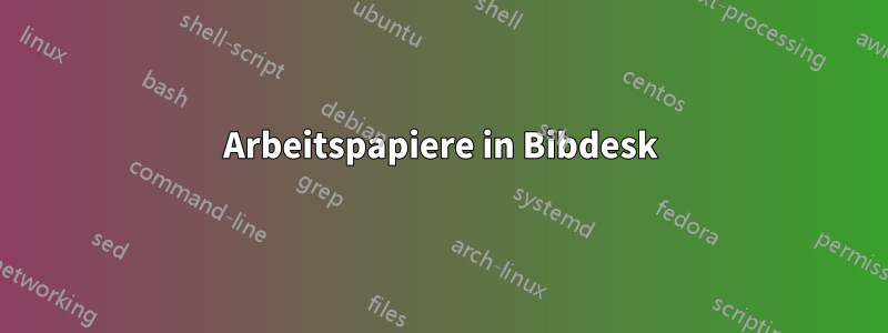 Arbeitspapiere in Bibdesk