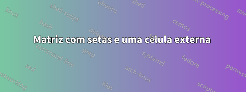 Matriz com setas e uma célula externa