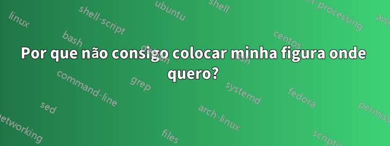 Por que não consigo colocar minha figura onde quero?