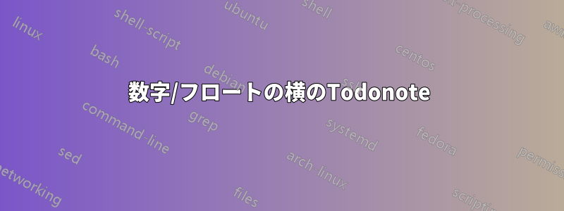 数字/フロートの横のTodonote