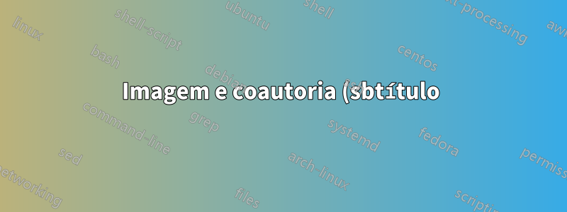 Imagem e coautoria (sbtítulo) na primeira página